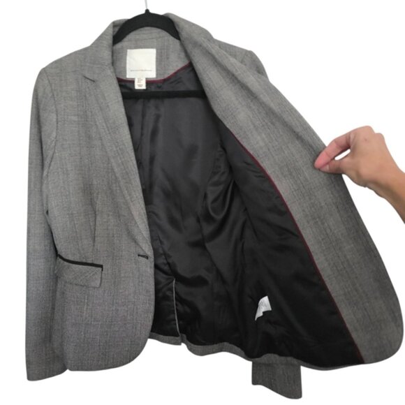 Mercer Madison Houndstooth Print One Button Blazer Small - Picture 9 of 12